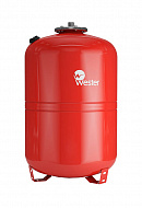 Расширительный бак для отопления Wester WRV80, 80 л, красный, вертикальный, напольный на ножках 