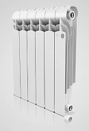 Алюминиевый радиатор  Royal Thermo Indigo 500 2.0, белый - 6 секций, боковое подключение 