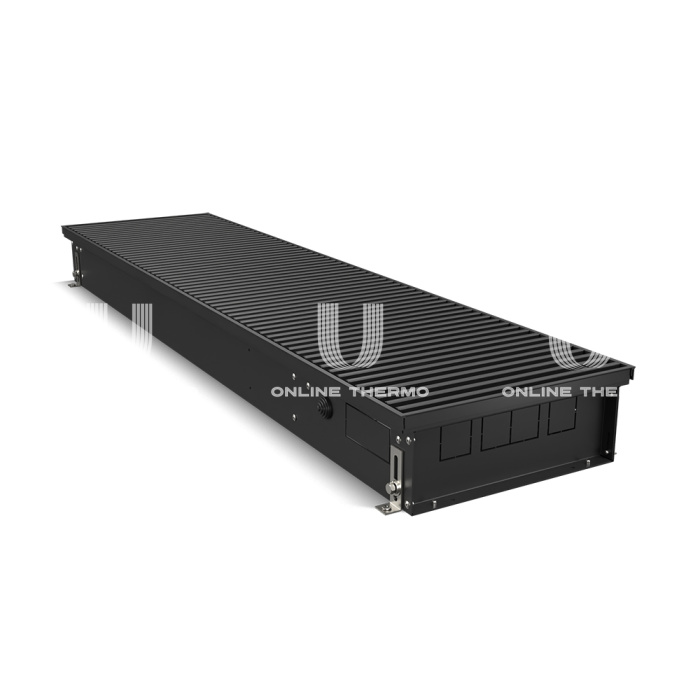 Конвектор внутрипольный Royal Thermo ATRIUM RT-A-110/300/1200-DG-U-BL, с естественной конвекцией, без вентилятора 