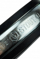 Одинарный хомут для труб Stout SAC-0020-100112, в комплекте хомут, шпилька-шуруп, дюбель пластиковый 1 1/2" (47-52) 
