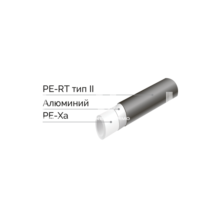 Труба Varmega Stabil PE-Xa/AL/PE-RT тип II VM5022537050, 25x3.7 мм, бухта 50 м, серая 