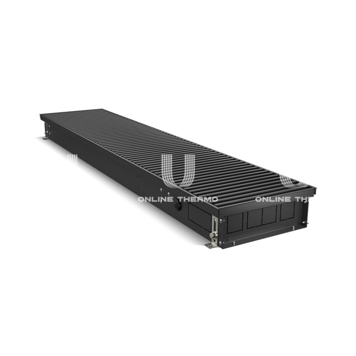 Конвектор внутрипольный Royal Thermo ATRIUM RT-A-90/250/1800-DG-U-BL, с естественной конвекцией, без вентилятора 
