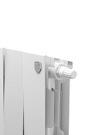 Биметаллический дизайн радиатор Royal Thermo PianoForte VD 200 Bianco Traffico (белый) VDR80 - 18 секций, нижнее правое подключение, 80мм 
