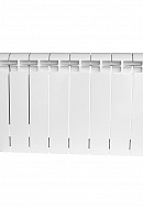 Алюминиевый радиатор STOUT ALPHA 350 AL  (Россия), белый - 10 секции, боковое подключение 