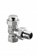 Запорный радиаторный клапан (вентиль) ручной регулировки Oventrop 1027566, DN20, 3/4" ВР-НР, Combi LR, угловой 