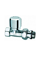 Термостатический клапан (терморегулятор) FAR FL 0225 12P, 1/2" ВР-НР, прямой, хромированный, без преднастройки 