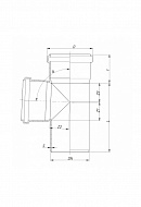 Тройник 87º PVC-U (НПВХ) Ostendorf KG KGEA 222400 D160х160 мм 