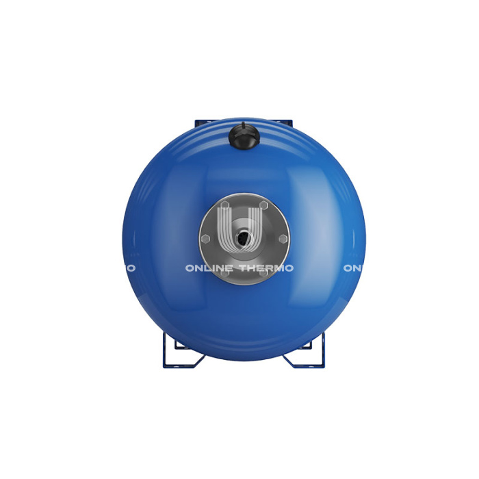 Гидроаккумулятор (расширительный бак) для водоснабжения Wester WAO80P, 80 л, cиний, горизонтальный, напольный, нержавеющий фланец 