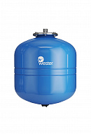 Гидроаккумулятор (расширительный бак) для водоснабжения Wester WAV35P, 35 л, cиний, вертикальный, подвесной, нержавеющий фланец 
