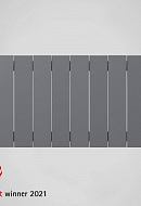 Биметаллический дизайн радиатор Royal Thermo PianoForte 300 Silver Satin (серый) - 10 секций, боковое подключение 