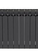 Биметаллический радиатор секционный Rifar Monolit 500, боковое подключение - 8 секций, антрацит 