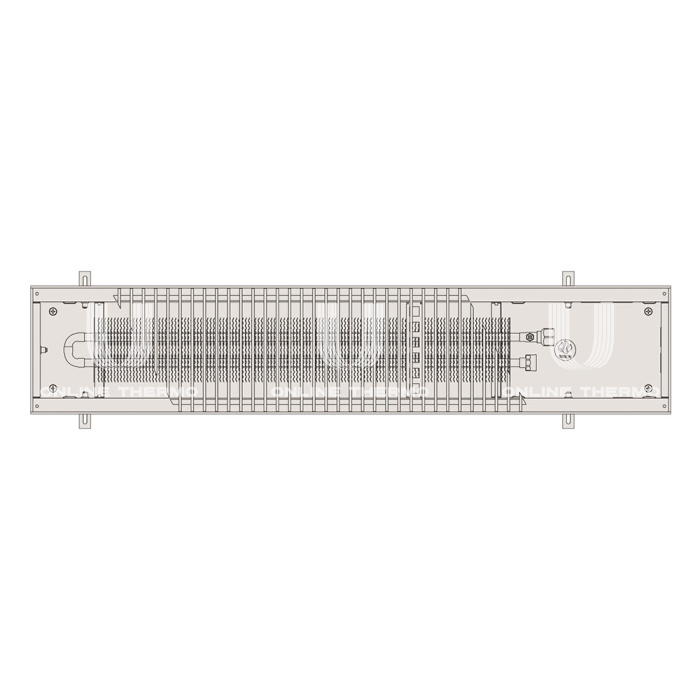 Конвектор внутрипольный Vitron ВК.55.200.1800.2ТГ (187 Вт), с естественной конвекцией (без вентилятора) 