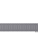 Биметаллический дизайн радиатор Royal Thermo PianoForte VD 200 Silver Satin (серый) VDR80 - 18 секций, нижнее правое подключение, 80мм 
