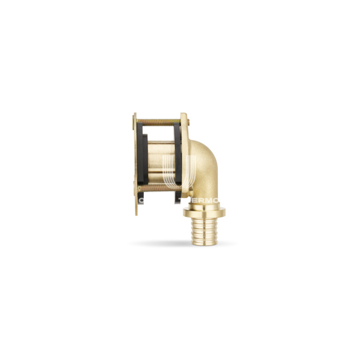 Угольник с внутренней резьбой Varmega Slide-fit VM520002004, 20×1/2", с креплением под гипсоркатон, аксиальный, латунь 