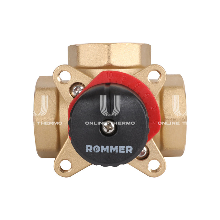 Трехходовой поворотный клапан Rommer RVM-0003-016032 ВР 1 1/4", Kvs 16 