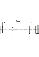 Прокладка AlcaPlast M901, вывод + гофрированная прокладка 45×58×25 