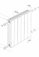 Биметаллический дизайн радиатор Royal Thermo PianoForte 500 Bianco Traffico (белый) - 12 секций, боковое подключение 