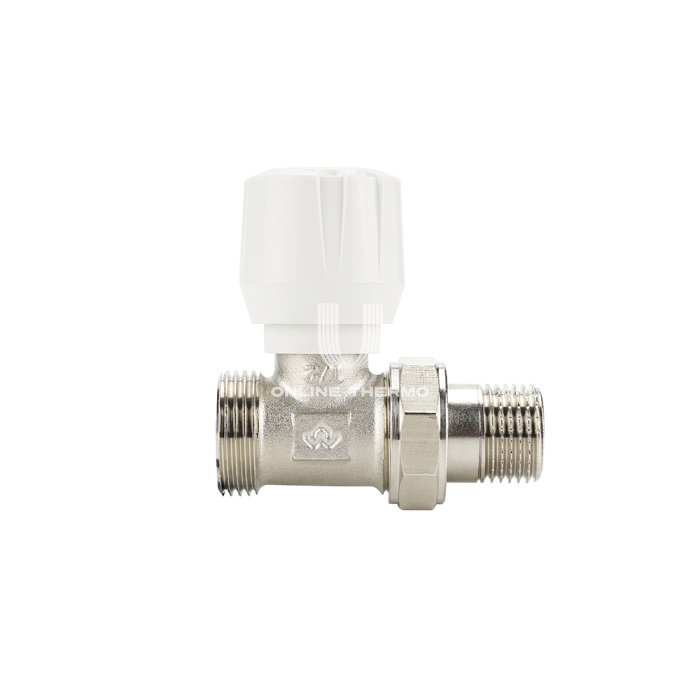 Радиаторный клапан (вентиль) ручной регулировки Varmega VM10102, 1/2" x 3/4"EK НР, прямой 