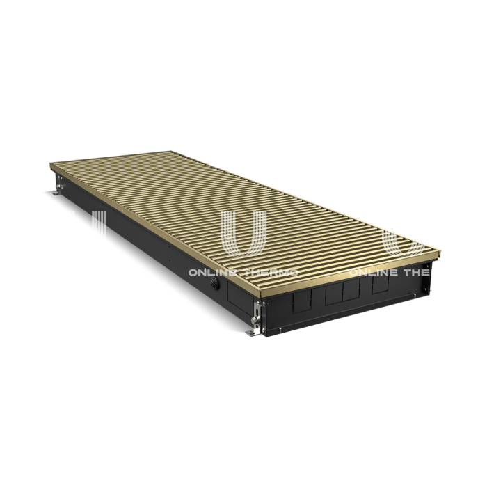 Конвектор внутрипольный Royal Thermo ATRIUM RT-A-90/400/2600-DG-U-LB, с естественной конвекцией, без вентилятора 