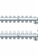 Распределительный коллектор (группа) Wester W903.8, 0-32-1895, 1", на 8 контуров 3/4" EK, нержавеющая сталь, с 2 заглушками 