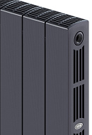 Биметаллический радиатор секционный Rifar Supremo 500, боковое подключение - 12 секций, титан 