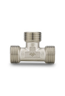 Тройник равносторонний с наружной резьбой Varmega НР 1/2", VMTF18-N040404, никелированный 