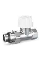 Термостатический клапан (терморегулятор) Varmega VMDV06-410404, 1/2" ВР-НР, прямой, хром 