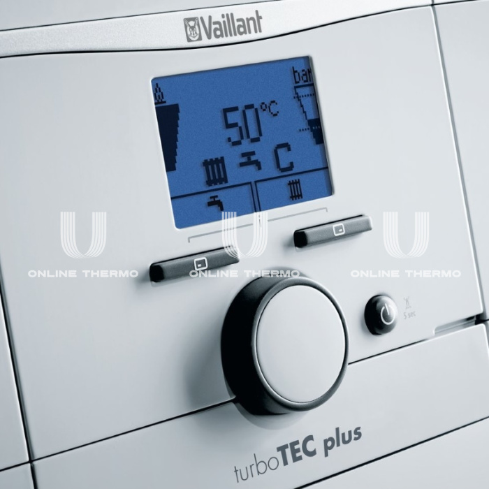 Настенный газовый котел Vaillant turboTEC plus VU 282/5-5 0010015256, одноконтурный, закрытая камера, 28 кВт 