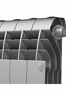 Биметаллический радиатор Royal Thermo BiLiner 350 Silver Satin (серый) VR - 8 секций, нижнее подключение 