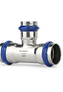 Тройник раструбный Varmega Inox Press переходной VM719221822, 22×18×22 мм 