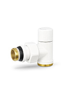 Запорный радиаторный клапан Varmega VMDV03-110415, 1/2"×3/4"ЕК НР, угловой, белый 