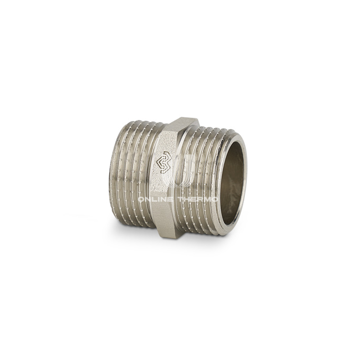 Ниппель равносторонний Varmega 1 1/4", VMTF28-N000707, никелированный 