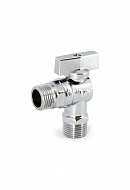 Кран шаровый угловой для бачков/смесителей Uni-Fitt 180C2000, 1/2" НР-НР, ручка-флажок 