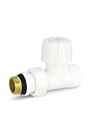 Термостатический клапан (терморегулятор) Varmega VMDV06-110404, 1/2" ВР-НР, прямой, белый 