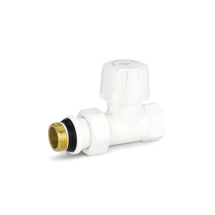 Термостатический клапан (терморегулятор) Varmega VMDV06-110404, 1/2" ВР-НР, прямой, белый 