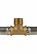 Тройник с наружной резьбой Stout SFP-0008-203420 20х3/4"х20, пресс-фитинг 