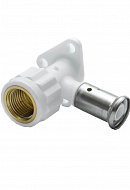 Угольник настенный (водорозетка) Henco 2PKW-2004, 20х1/2", высота 56 мм, белый, пресс-фитинг 