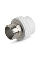 Муфта переходная (переходник) ППР (полипропиленовая) с наружной резьбой Fusionplast 4310FP, 40x1 1/4", комбинированная шестигранная 