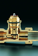 Термостатический клапан (терморегулятор) Oventrop 1180706, DN20, 3/4" ВР-НР, серия AF, прямой, с преднастройкой 