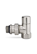 Запорный радиаторный клапан Varmega VMDV03-510404, 1/2" ВР-НР, угловой, матовый никель 