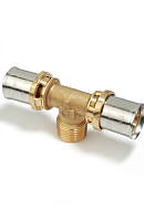 Тройник с наружной резьбой Giacomini RM153Y049, 26х3/4"х26, пресс-фитинг 