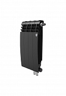 *Биметаллический радиатор Royal Thermo BiLiner 350 Noir Sable (черный) VDR - 4 секции, нижнее правое подключение 