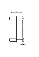 Муфта надвижная (ремонтная) PP-MD (полипропилен минерализированный) Ostendorf Skolan Safe SKU 335500 D110 мм 