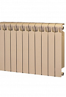 Биметаллический радиатор секционный Rifar Monolit 500, боковое подключение - 10 секций, айвори 