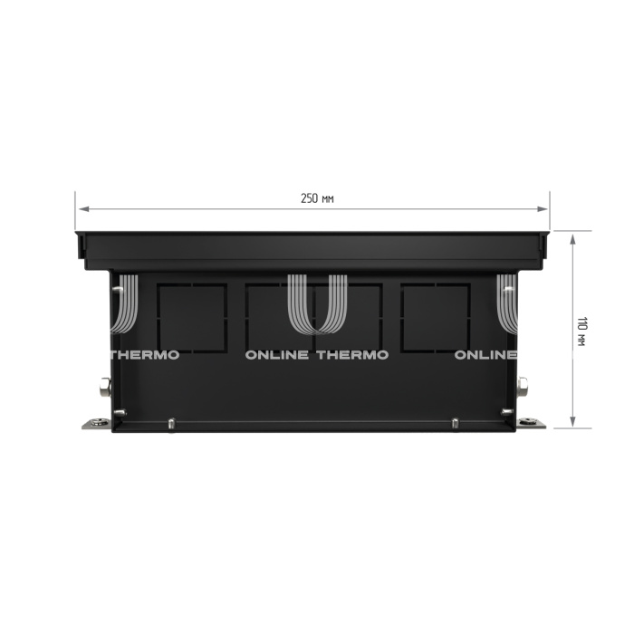 Конвектор внутрипольный Royal Thermo ATRIUM RT-A-110/250/3000-DG-U-AU, с естественной конвекцией, без вентилятора 