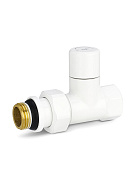 Радиаторный клапан ручной регулировки Varmega VMDV02-110404, 1/2" ВР-НР, прямой, белый 