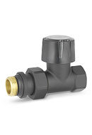 Термостатический клапан (терморегулятор) Varmega VMDV06-210404, 1/2" ВР-НР, прямой, черный 