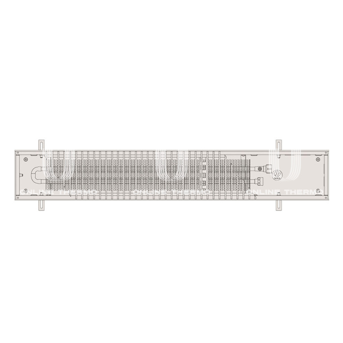 Конвектор внутрипольный Vitron ВК.55.160.2600.2ТГ (261 Вт), с естественной конвекцией (без вентилятора) 