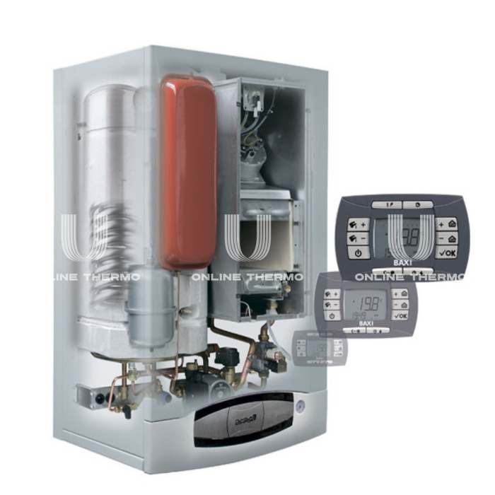 Настенный газовый котел Baxi NUVOLA3 COMFORT 320 Fi CSB45732358-, двухконтурный, закрытая камера, 32 кВт, выносная панель, встроенный бойлер 60 л 