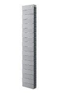 Биметаллический дизайн радиатор Royal Thermo PianoForte Tower 200 Silver Satin (серый) - 18 секций, нижнее / верхнее раздельное подключение 